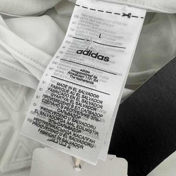 Adidas Men Large White Integrated Padded Sleeveless Compression Protective Tank - Picture 9 of 12